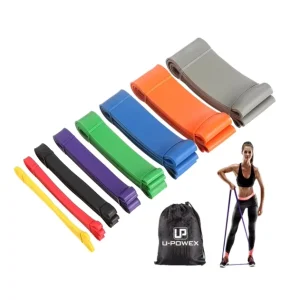 Free Sample Custom Logo Fitness Workout Equipment Training Elastic Rubber Band Yoga Exercise Fitness Resistance Bands