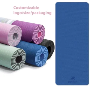 Free Sample Tpe Eco Yoga Mat Custom Printed Yoga Mats Logo Eco Friendly Gym Yoga Mat Instructional Non Slip With Logo Strap
