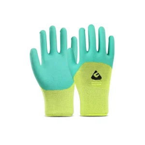 Free Shipping Labor protection Glovesnylon Latex Breathable Superior Rubber Coating Knit Wrist Cuff Abrasion resistant