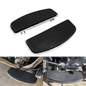 Front Driver Floorboards Foot Pegs Steel + Rubber Pad 1 Year Warranty Fit for Touring Softail