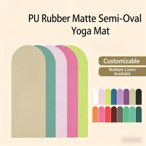 Frosted Semicircle Yoga Mat with Non Slip Grip Arched Design PU Natural Rubber 183cm