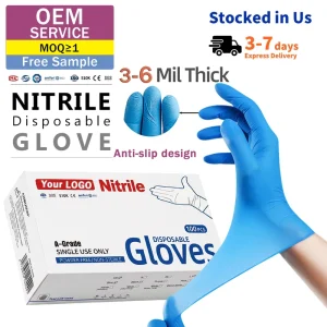 Full Certified Powder Free Latex Free 100% Pure Medical Use Examination Nitrile Gloves