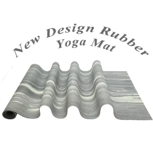 Full Rubber Yoga Mat High Quality Material Anti Slip Shock Absorbing Waterproof Sweat Resistant Customizable Patterns