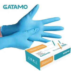 G43 CE En45 Blue Powder Free Disposable Nitrile Gloves Examination Medical Gloves for Hospital