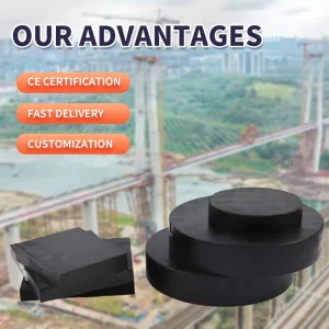 GJZ GYZ Laminated Elastomeric PTFE Sliding Bridge Rubber Bearing Pad for Construction Engineering