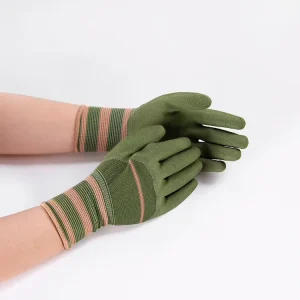 General Purpose Safety Factory Breathable Green Foam Rubber Coated Industrial Working Garden Labor Glove PPE Heavy Duty Luvas
