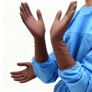 Gloves Sterile Medical Safety Brown Orthopaedic Puncture Resistant Tear Resistant 13 Mil 40 Box