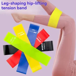 Glute Training Resistance Loop Band Natural Rubber Gradient Color Resistance Loop Band TPE High Elasticity Resistance Loop Band