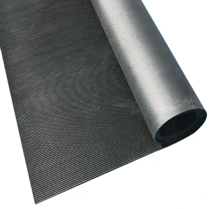 Good Quality 3~8mm Thick Black Red Green Non slip Waterproof Fine Rib Corrugated Rubber Floor Mats Rubber Sheet Roll