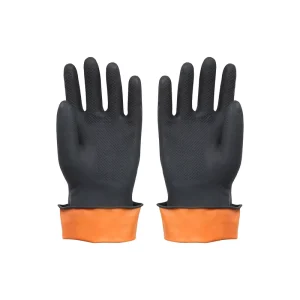 Good Quality Black Protective Chemical Resistant Latex Industrial Rubber Gloves