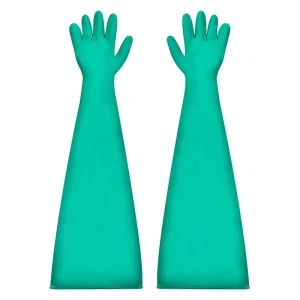 Green Nitrile Rubber Glove Box Gloves for High Temperature Resistance and Factory Labor