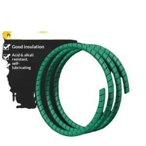 Green PTFE Spiral High-Temperature-Resistant Coated Wire Tube Protective Sleeve