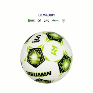 Green Printing Customizable 32 Panels Diamond Leather PU Thermal Bonded Waterproof Durabl Pelotas De Futbol
