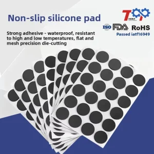 Grid EVA Foam Foot Pads Die-Cut Non-Slip Shock-Absorbing Temperature-Resistant -20 to 220C Anti-Collision Black