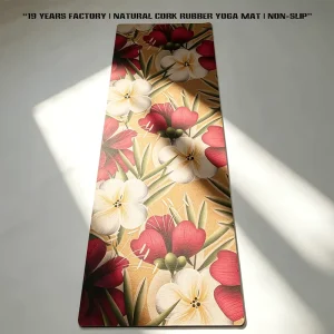 Gym Exercise Mat Custom OEM ODM Rubber Mat Cork Rubber Yoga Mat Suitable for Ashtanga and Bikram Yoga