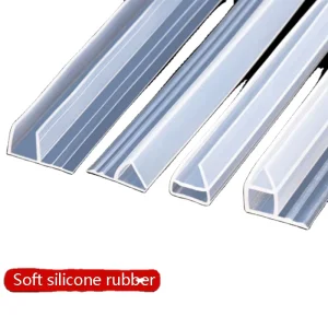 H-Type Frameless Balcony Window Windproof Glass Door Seam Sealing Strip Waterproof Bathroom Shower Room Rubber
