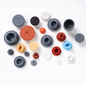 HF Brand Grey Butyl Rubber Moulded Stopper Plug 20mm for Pharma Injection Vials Customizable Sizes Medical Use