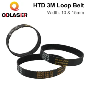 HTD 3M Closed Loop Rubber Timing Belt 0.1kg for CO2 Laser Engraving Cutting Machine 3D Printer