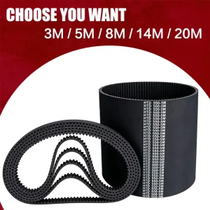 HTD 5M Timing Belt Rubber Closed Loop Synchronous Belt Fiberglass Core Neoprene HTD Belt 9mm 15mm 25mm Width OEM Custom Length