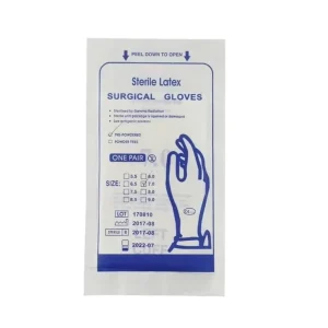 Hand Specific Sterile Disposable Latex Rubber Medical Surgical Hospital Powder Free Gloves