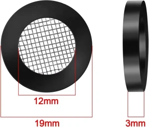 Handheld Shower Hose Silicone Gasket Anti Clogging 1 2 Inch Rubber Sealing Washer with Integrated Filter Screen