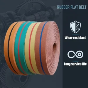 Heat Resistant 4-Ply Flat Rubber Power Drive Transmission Belt for Industrial Vertical Elevator