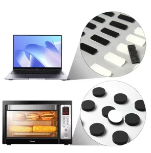 Heat-Resistant Adhesive Silicone Rubber Foot Pads Anti-Slip Insulated Pads for Glass Tables
