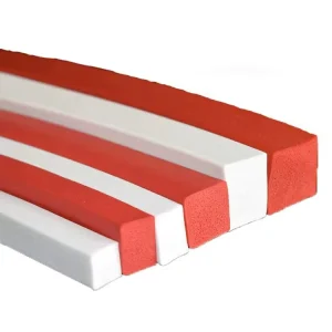 Heat Resistant Foamed Silicone Rubber Soft Seal Strip Square Oblong Flat