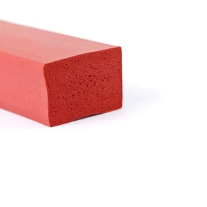 Heat Resistant Foamed Silicone Rubber Soft Seal Strip Square Oblong Flat Design with Custom Cutting Processing Service