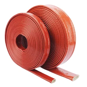 Heat-Resistant Silicone Rubber-Coated Fiberglass Fire Protection Sleeving