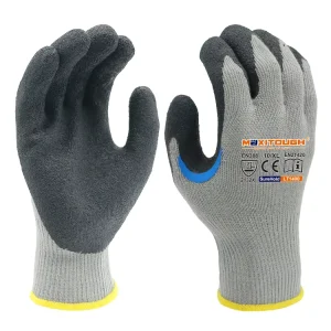 Heavy Duty Custom Logo Hand Protection Werkhandschoenen Industrial Rubber Latex Security Work Non Slip Labor Gloves