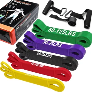 Heavy Duty Fitness Exercise Bands Thick Rubber Power Resistance Bands Set for Home Yoga Training Pull up Band