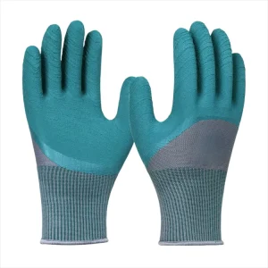 Heavy Duty Latex Crinkle Coated Work Gloves for Tire and Rubber Handling OEM