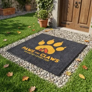 Heavy-Duty Nylon Logo Doormat with Slip-Resistant Rubber Base for High-Traffic Areas