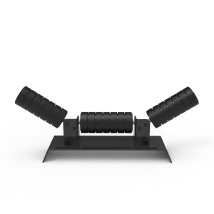 Heavy Duty Paint Coated Galvanized Rubber Ring Impact Idler Roller for Mining Cement Belt Conveyor