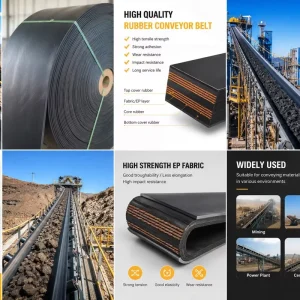 Heavy Duty Rubber Belt Conveyor for Construction Aggregate Handling and Mineral Processing