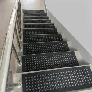 Heavy Duty Rubber Stair Mats 12mm Thick Non Slip Outdoor Stair Treads Anti Fatigue Rubber Mat 295*914mm Commercial Industrial
