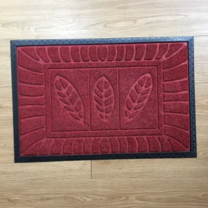 Heavy-Duty Rubber Welcome Door Mat Non-Slip Easy-Clean Outdoor Entry Mat