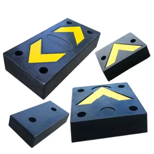 Heavy Duty Truck Rubber Bumper Buffer Block 400*200*100mm 12.5kg Reflective Yellow Part