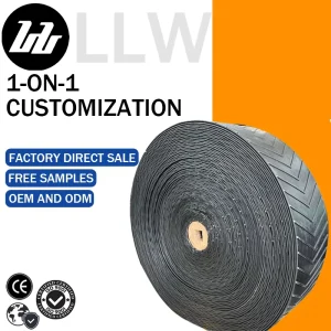 High Abrasion Resistant Oil Resistant 2 Layer EP200 Rubber Conveyor Belt for Quarry