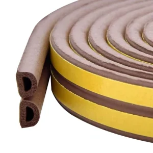 High-Density Door Frame Stopper Foam Tape EPDM D-Type Rubber Door Seal Strip Window Insulation