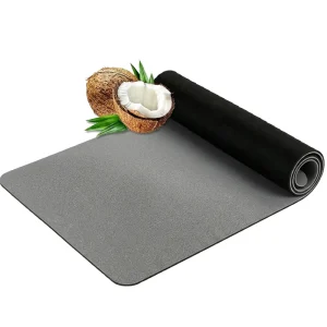 High Density Frosted Natural Rubber Yoga Mat 5mm Eco friendly Antimicrobial Water Resistant Shock Absorbent Sound Insulating