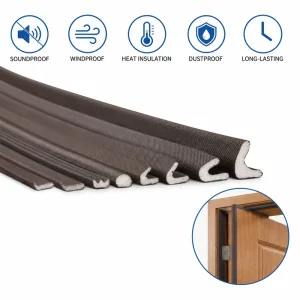 High-Density PU Foam Self-Adhesive Weather Strip for Door and Window Soundproofing and Insulation