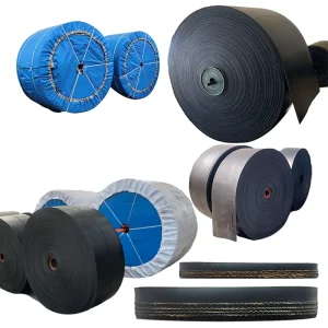 High Efficiency Electric Flat Rubber Conveyor Belt Smooth EP1000 4 Nylon for Stone Transport Featuring Polyester PU Plastic Sale