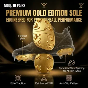 High Elastic Bespoke TPU Baseball Bottom Elite Non Slip Sole For Men Women Athletic Field Training Use