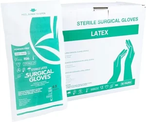High Elastic Disposable Surgical Powder free Latex Gloves for Hospital