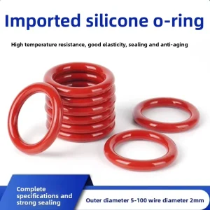 High Elasticity VMQ Silicone O ring Waterproof Heat Resistant Food Grade Red White Rubber Sealing Gasket for Hydraulic Machinery