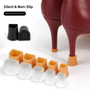 High Heel Protector Caps Non-Slip Silent Anti-Wear Stiletto Heel Tip Sleeves 2mm for Women’s Shoes