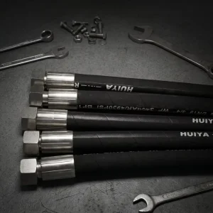 High Pressure Hydraulic Hose 2SN 19mm Stainless Steel Thread Adapter Reinforced Flexible Rubber Two-Layer Wire Braided Line