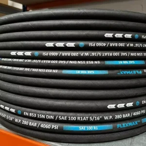 High Pressure SAE 100 R1 AT 1SN Hydraulic Hose Pipe 1 4″ 3 8″ 1 2″ Inch 2250 PSI Single Wire Braided Flexible Rubber Tube
